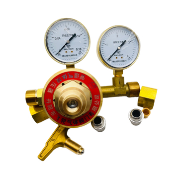 Reductor de presi&oacute;n de gas regulador de soldadura de propano BWJ-224 con dos man&oacute;metros