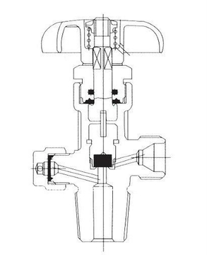V&aacute;lvula de cilindro O2 de ox&iacute;geno de lat&oacute;n industrial tipo aleta QF-2