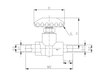 DJ-10ACF-2 Криогенный проходной клапан с зеленым маховиком и коротким штоком