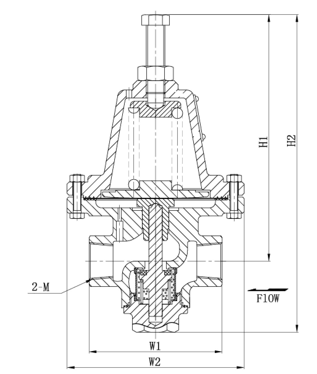 Regulador de presi&oacute;n criog&eacute;nica de baja temperatura de acero inoxidable DYS-20