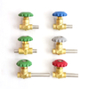 DJ-10ACF-2 Криогенный проходной клапан с зеленым маховиком и коротким штоком
