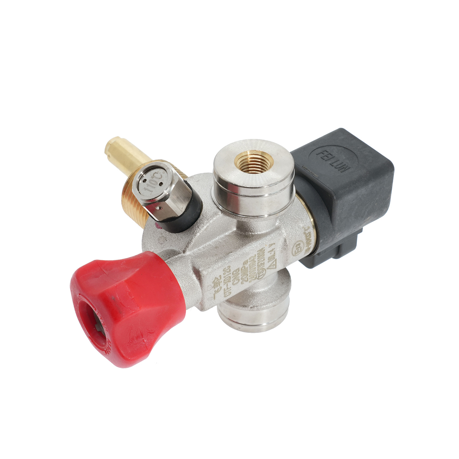 CTF-XD12C 20MPA 8MM V&aacute;lvula de cilindro de solenoide de gas natural CNG